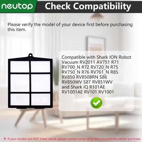 Miniatura 2 de Pantalla de malla de repuesto compatible con Shark ION Robot Vacuum RV2011 AV751 R71 RV700_N R75 RV750_N R76 RV761_N R85 RV850 RV850BRN y Shark IQ