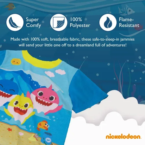 Miniatura 3 de Nickelodeon Conjunto de pijama de tiburón bebé para niños