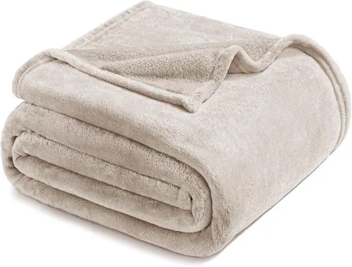 Miniatura 61 de Exclusivo Mezcla Manta de vellón para sofá, cama, súper suave y cálida, para uso en todas las estaciones, acogedora, afelpada, ligera, azul hielo