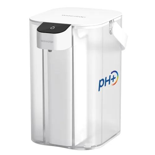 Waterdrop - Jarra con filtro de agua alcalina eléctrica, dispensador recargable, purificador de 200 galones al instante, 15 tazas para encimera,