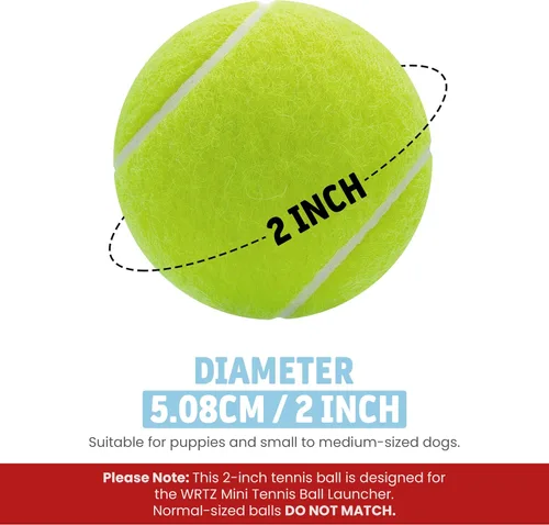 Miniatura 5 de 12 pelotas de tenis pequeñas para perros Juguetes de buscar de 2 pulgadas para tus cachorros más pequeños No abrasivos para bocas más pequeñas