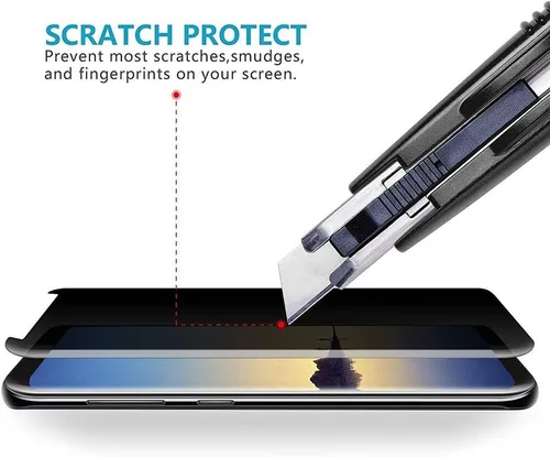 Miniatura 3 de LYWHL Paquete de 3 protectores de pantalla de privacidad para Note 8 / Note 9, antiespía, película de vidrio templado para Samsung Galaxy Note 8