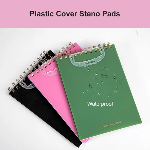 Miniatura 2 de Yoment Steno - Paquete de 3 cuadernos en espiral de 6 x 9 pulgadas, 80 hojas (160 páginas), cuaderno espiral encuadernado en la parte superior