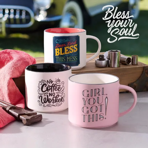 Miniatura 4 de Taza de café rosa XL con texto en inglés "Girl You Got This", divertidos regalos de cumpleaños para mujeres, mamá, compañera de trabajo, jefa dama