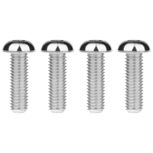 Miniatura 25 de Tornillos de cabeza de botón de titanio M8 15 20 25 30 1.378 in, paquete de 4 (M8x15mm, negro)