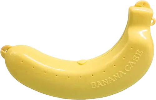 Caja de almacenamiento de plátanos amarillos sin BPA para exteriores, mantiene fresco plátanos y protector de plátanos, bonita caja de