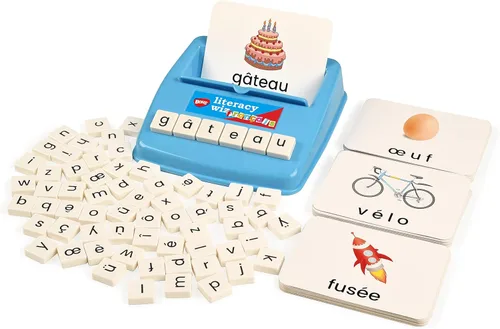 BOHS Juego divertido de mago de alfabetización francesa - Palabras de vista en minúsculas - 60 tarjetas flash - Juguetes educativos de aprendizaje