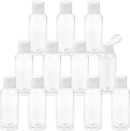 Miniatura 9 de TRENDBOX Paquete de 6 botellas vacías de plástico con tapa abatible para champú, lociones, jabón corporal líquido, crema (1 onza / 1.0 fl oz)