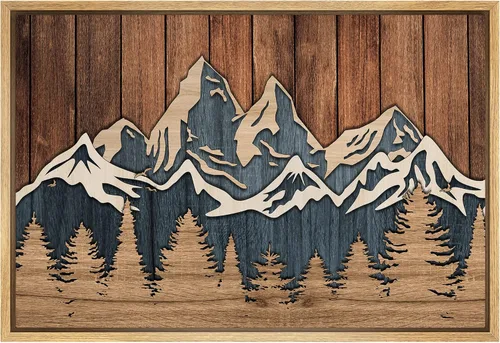 Miniatura 50 de SIGNWIN Lienzo Enmarcado Impresión Arte de Pared Decoración de Habitación Preppy Guepardo Africano Gato Fondo Verde Naturaleza Silvestre Dibujos