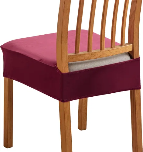 Miniatura 15 de Soft Dining Chair Seat Covers Set of 2, Velvet Seat Covers for Dining Room Chair Removable Washable Dining Room Chair Covers-Beige-2 Piece