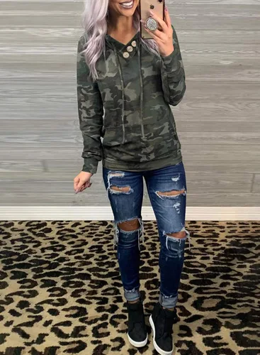 Miniatura 3 de Dokotoo - Sudaderas casuales de manga larga con capucha para mujer, con cordón y bolsillos