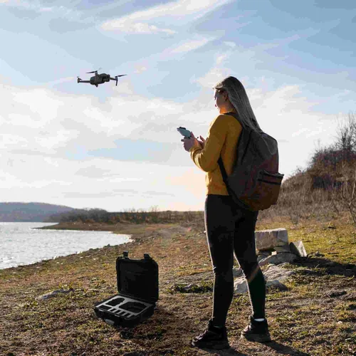 Miniatura 7 de INNVO Funda para dron para DJI Mini 3 o 4 Pro Fly More Combo, plástico duro impermeable a prueba de golpes, a prueba de polvo, fácil para organizar