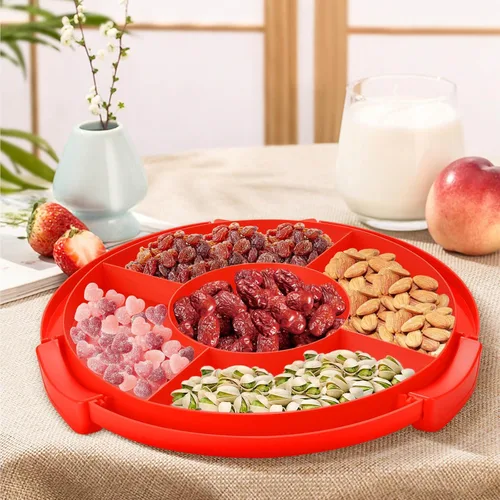 Miniatura 4 de Soporte portátil de 10 pulgadas para tartas con tapa y asa, contenedores redondos de almacenamiento de pasteles, soporte de plástico para tartas