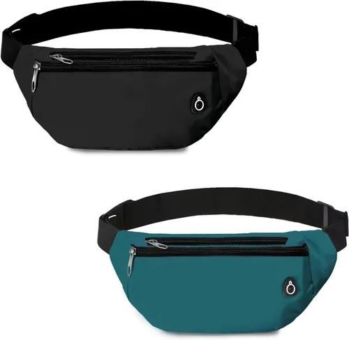 Miniatura 34 de Riñonera cruzada para mujeres y hombres, riñonera deportiva resistente al agua, bolsa de cinturón para viajes, senderismo, correr