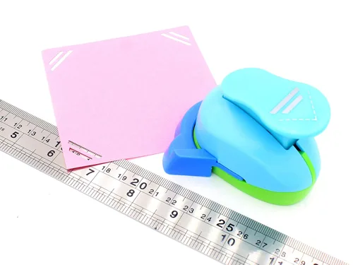 Miniatura 5 de Perforadora hueca en ángulo recto – Hecho a mano para álbumes de recortes para manualidades con palanca de esquina (patrón de dos ranuras)