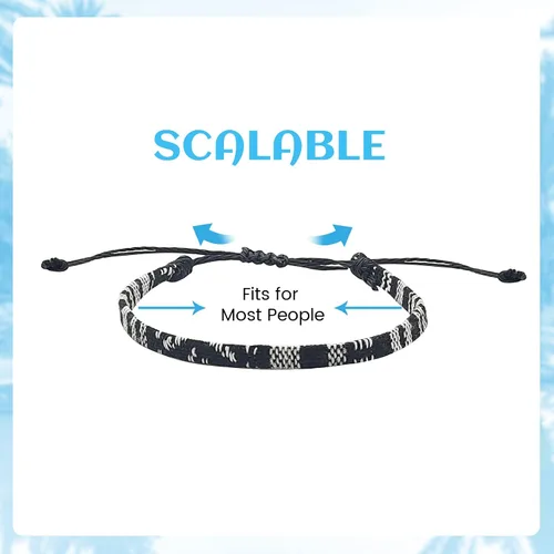 Miniatura 7 de String Boho Bracelet Ankle Adjustable Beaded Anklets,Handmade Surfer Beach Bracelets,Colorful Braided Bracelets String Rope Anklets Bracelets