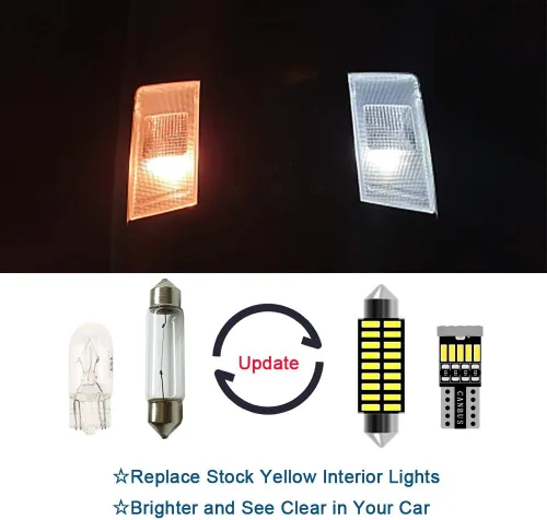 Miniatura 2 de Kit de luces LED para interior de Tacoma AWALITED para Toyota Tacoma 2005-2015, bombillas LED interiores ultra brillantes, reemplazo de luz de mapa