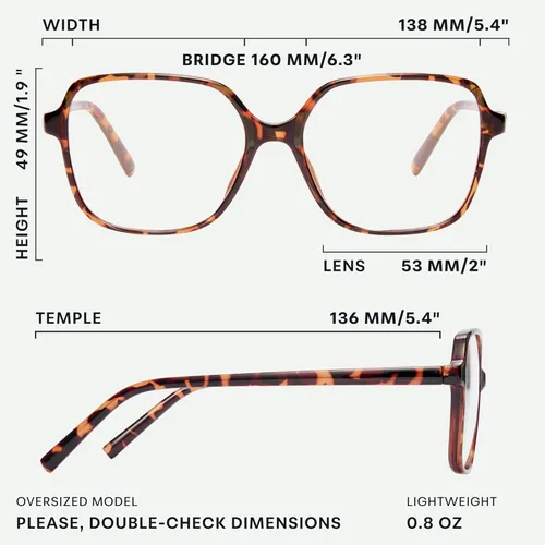 Miniatura 3 de Miyya Gafas de Bloqueo de Luz Azul para Mujeres, Gafas de Luz Azul para Mujeres Gafas de Moda Sobredimensionadas *Leopardo diluido azul