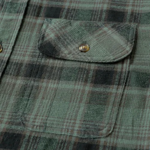 Miniatura 5 de Dubinik Camisas de franela de manga larga para hombre, camisa informal con botones, 100 % de algodón cepillado