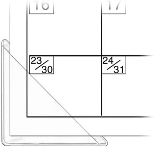 StoreSMART® - Esquinas de calendario - Plástico transparente - Paquete de 100 - PE1336DCL-100