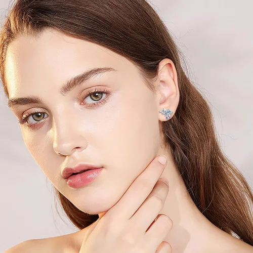 Miniatura 4 de RJK Aretes de plata de ley con forma de animal para mujer regalos de Navidad cumpleaños joyería hipoalergénica para mujer
