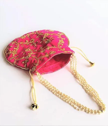 Miniatura 5 de PANACHE MERCHANT - Bolsa decorativa para mujer, bolsa Batwa con mango de perlas, bolso de mano para mujer