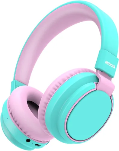 Miniatura 11 de MIDOLA Auriculares para niños Bluetooth 5.3 inalámbrico 60H tiempo de reproducción Volumen limitado 85/110dB sobre la oreja Auriculares de Negro