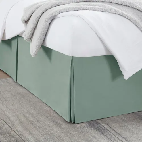Miniatura 13 de Nestl Falda de cama individual blanca – Falda de cama de tamaño individual de 14 pulgadas de caída – Faldas de cama de microfibra cepillada – Falda