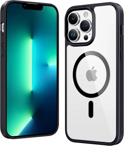 Miniatura 1395 de FNTCASE Funda para iPhone 13 Pro-Max: Fundas magnéticas transparentes compatibles con Magsafe Slim anti amarillamiento protección contra caídas