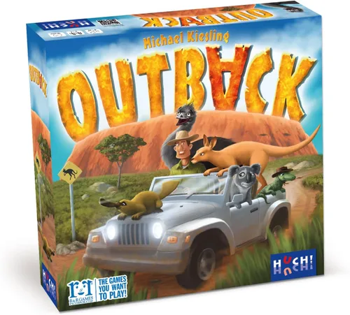 R&R Games Outback Game, juego de mesa único con temática de animales, juegos familiares para niños y adultos