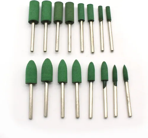 Miniatura 12 de TMAX Herramienta giratoria de goma cilíndrica de 0.177 in (3/16 pulgadas), fresas de pulido con vástago de 0.118 in (1/8 pulgadas) para herramientas