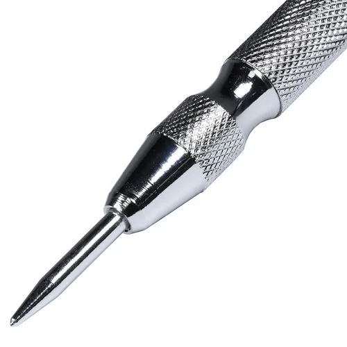 Miniatura 6 de Rok Hardware 5-1/8 "Herramienta automática de perforación de agujero central de acero con resorte para metal, madera y plástico ROKCPUNCH