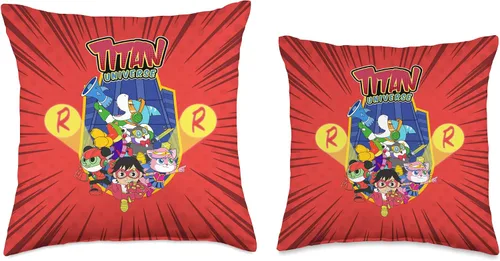 Miniatura 3 de Ryan's World Universe Red Titan and Team - Almohada de 16 x 16 pulgadas, multicolor