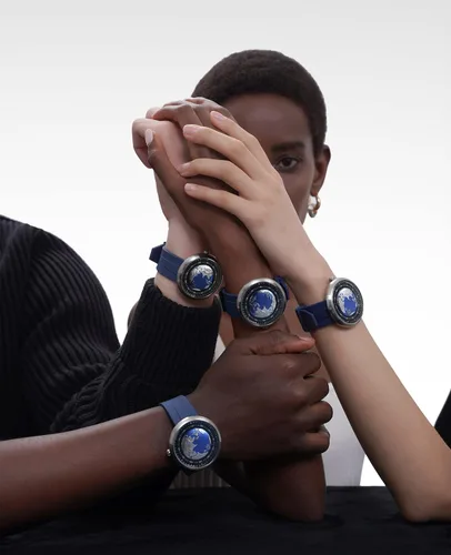 Miniatura 7 de CIGA Design Reloj mecánico automático Blue Planet Serie U de acero inoxidable, titanio, cerámica, caja de zafiro fluoruro y cerámica para hombres