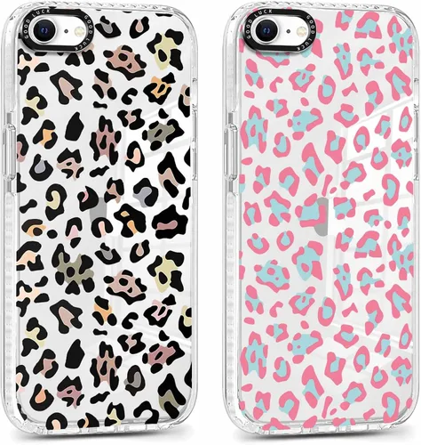 Miniatura 72 de Paquete de 2 Fundas con Estampado de Chiita para Apple iPhone 7/8/iPhone SE 2020/2022, de 4.7 Pulgadas, Funda Transparente Linda Coquette