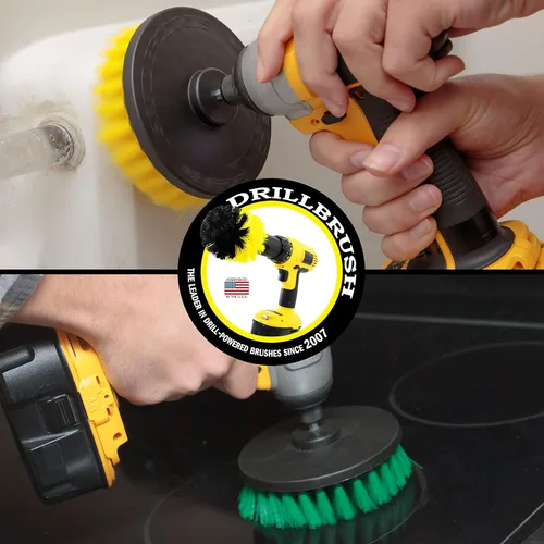 Miniatura 2 de Accesorios de baño - Juego de cepillos de baño y cocina Power Scrubber - Suministros de limpieza - Cepillo de taladro - Alfombra de baño - Limpiador