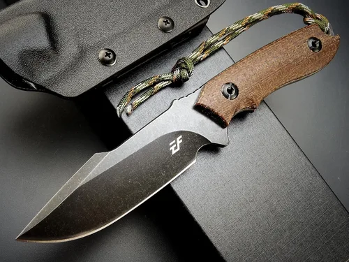 Miniatura 2 de Eafengrow EF130 Cuchillo de hoja fija, hoja de acero DC53, mango G10/Micarta de espiga completa, cuchillos EDC de hoja fija rectos para trabajo