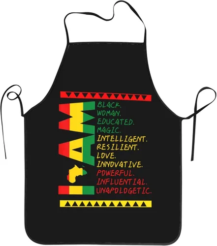 Miniatura 9 de I Am Black History Month Delantal para mujeres y hombres, delantales ajustables para decoración de cocina, cocina, fiesta de vacaciones