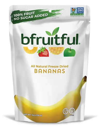 bfruitful Plátanos liofilizados, 100% saludables y deliciosos plátanos frescos fritos de frutas, sin azúcar añadido, verificado sin OMG, sin gluten,