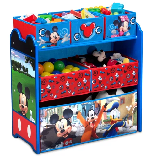 Miniatura 10 de Delta Children Organizador de almacenamiento de juguetes con diseño de 6 contenedores, Disney Mickey Mouse Mickey Mouse Hot Dog Hill