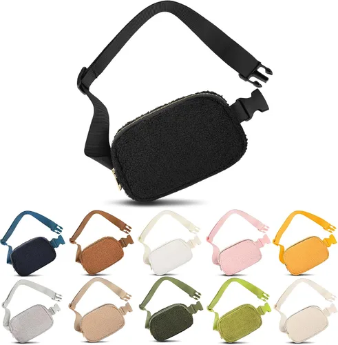 Miniatura 11 de Bolsa de Cintura Frenou Riñonera de Moda para Mujeres y Hombres, Riñonera con Correa Ajustable para Regalo, Riñonera para Viaje, Correr, Senderismo