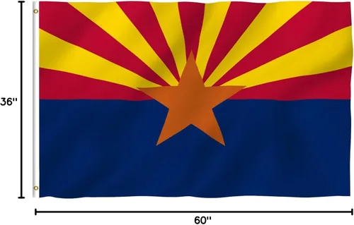 Miniatura 7 de Bandera con los estados de EE.UU., Arizona