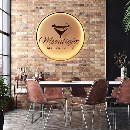 Miniatura 7 de Letreros de logotipo de neón retroiluminados de acrílico personalizables, letrero de logotipo de negocios iluminado por LED totalmente Letrero