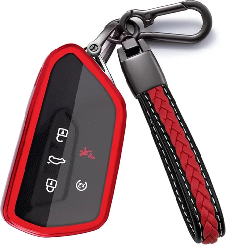 Miniatura 8 de Funda para llavero VW compatible con Volkswagen ID.4 Golf 8 MK8 GTI ID.3 Seat Leon MK4 Skoda Octavia Azul-para Volkswagen