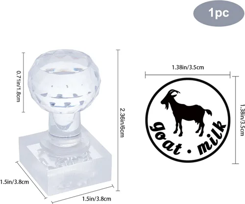 Miniatura 4 de PH PandaHall Sello acrílico de leche de cabra sello de palabra jabón grabado en relieve cuadrado jabón capítulo sellos de impresión para jabones