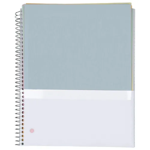 Miniatura 2 de Five Star Cuaderno en espiral, 1 tema, 100 hojas, cuadriculado, mapa de bits, color blanco Encuadernación desconocida