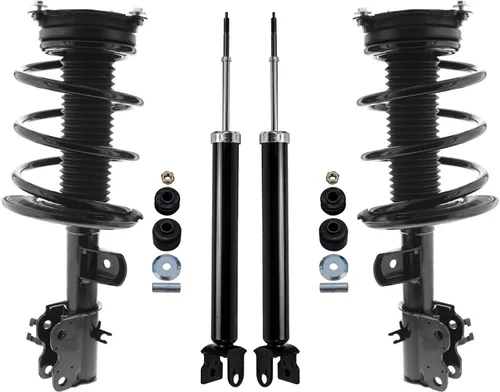 Miniatura 141 de Detroit Axle - Puntales y Amortiguadores para Chevy Traverse Buick Enclave GMC Acadia Saturn Outlook 2007-2012, 2 puntales delanteros con resorte
