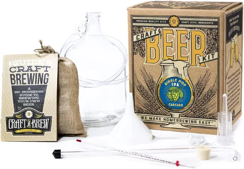 Craft A Brew - IPA de un solo lúpulo (Cascade) - Kit de elaboración de cerveza - Haz tu propia cerveza artesanal - Equipo completo y suministros -