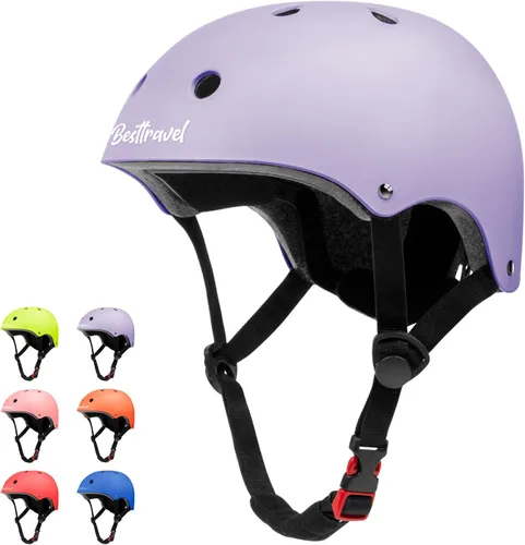 Miniatura 20 de Besttravel Casco para niños, casco ajustable para niños pequeños de 3 a 8 años de edad, para niños y niñas, seguridad multideportivo Azul