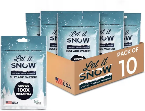Miniatura 11 de Let it Snow Nieve Falsa Instantánea para Slime - Fabricada en los Estados Unidos, Suave, Segura y Fácil de Usar Polvo de Nieve Artificial - Nieve